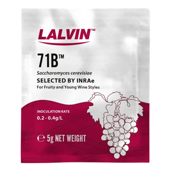 Levadura Lalvin 71B para vino - paquete de 5 grs