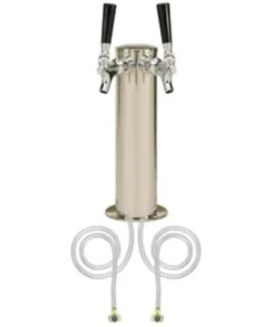 Columna 2 Grifos en Acero Inoxidable Pulido