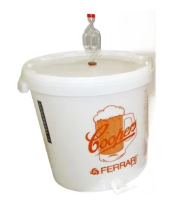 Fermentador De Plastico 32 Lt. Con Grifo Tapa Y Sello De Goma - Origen Italia