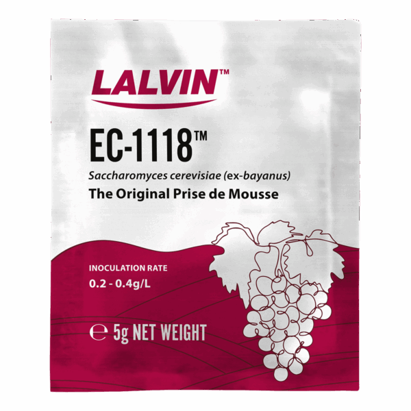 Levadura Lalvin EC-1118 para Vino - paquete de 5 grs