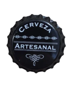 Tapas corona "cerveza artesanal" color negra 26 mm. X 100 unidades