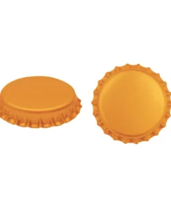 Tapas Corona Color Naranja 26 mm. X 100 Unidades