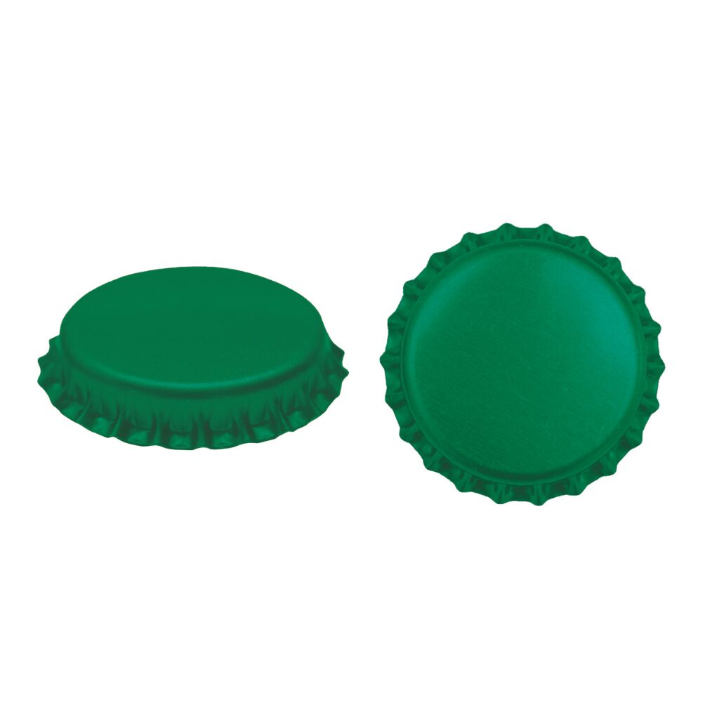 Tapas corona color verde 26 mm. X 100 unidades Tapas Corona Color Verde 26 mm. X 100 Unidades